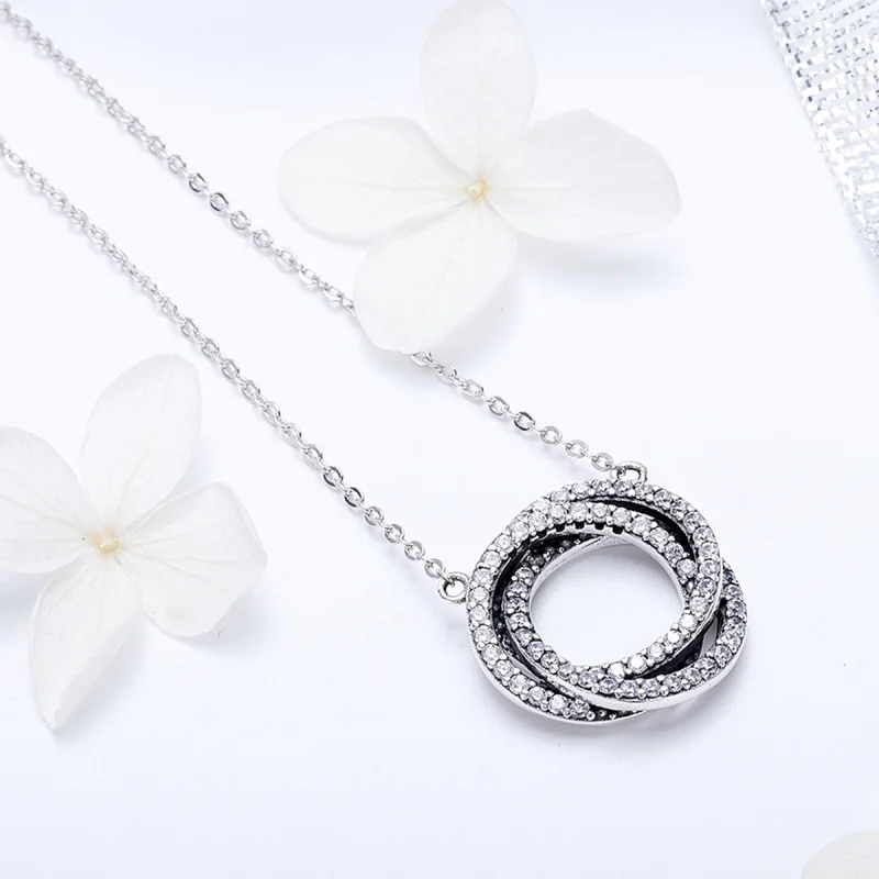 (image for) Pandora Style Silver Minimalism Necklace - SCN259 - View 5