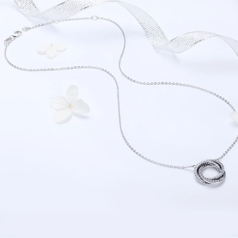 (image for) Pandora Style Silver Minimalism Necklace - SCN259 - View 7
