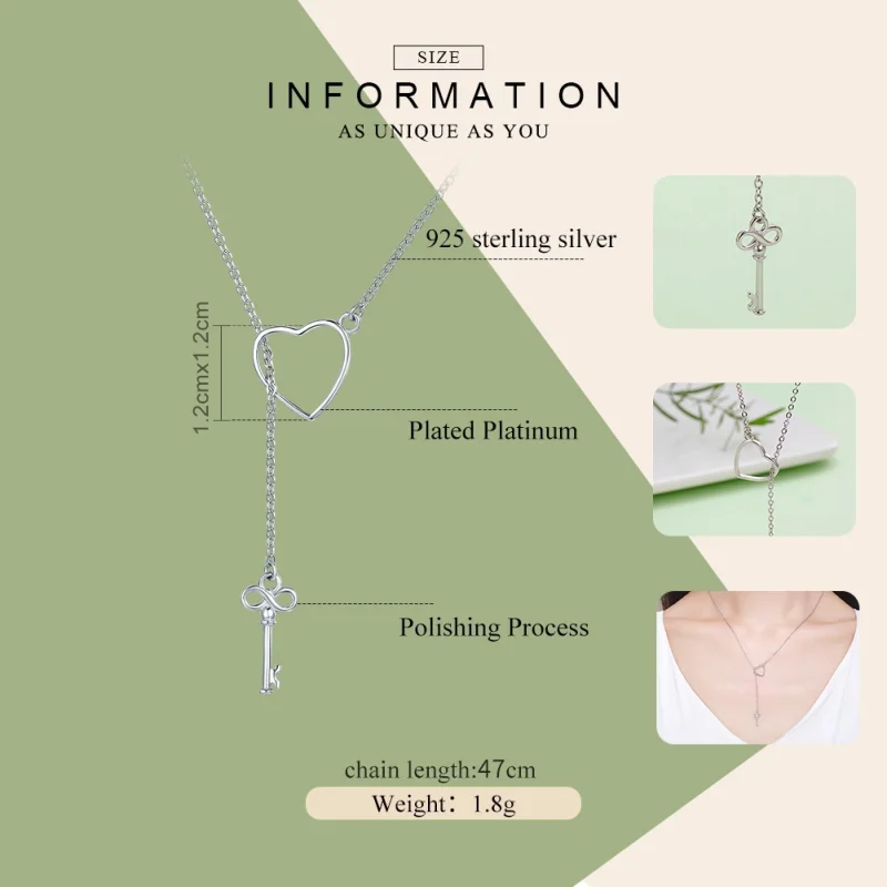 (image for) Pandora Style Silver Open Your Heart Necklace - SCN107 - View 2