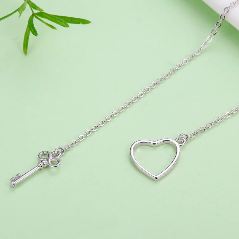 (image for) Pandora Style Silver Open Your Heart Necklace - SCN107 - View 7