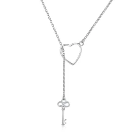 Pandora Style Silver Open Your Heart Necklace - SCN107