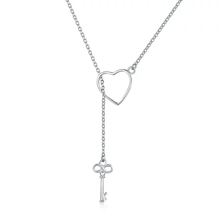 Pandora Style Silver Open Your Heart Necklace - SCN107