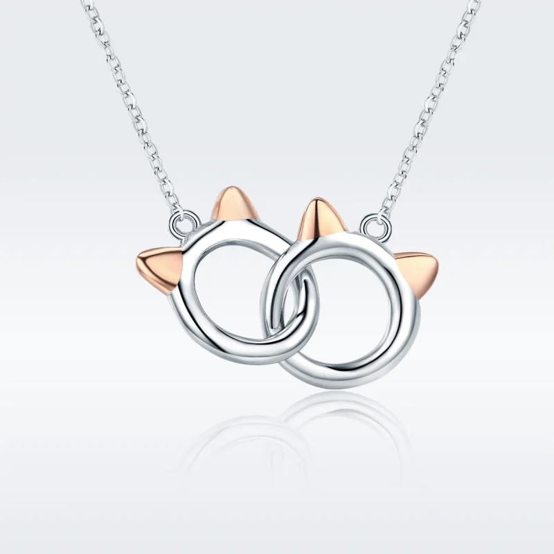 (image for) Pandora Style Silver Pet Cat Necklace - SCN252 - View 4