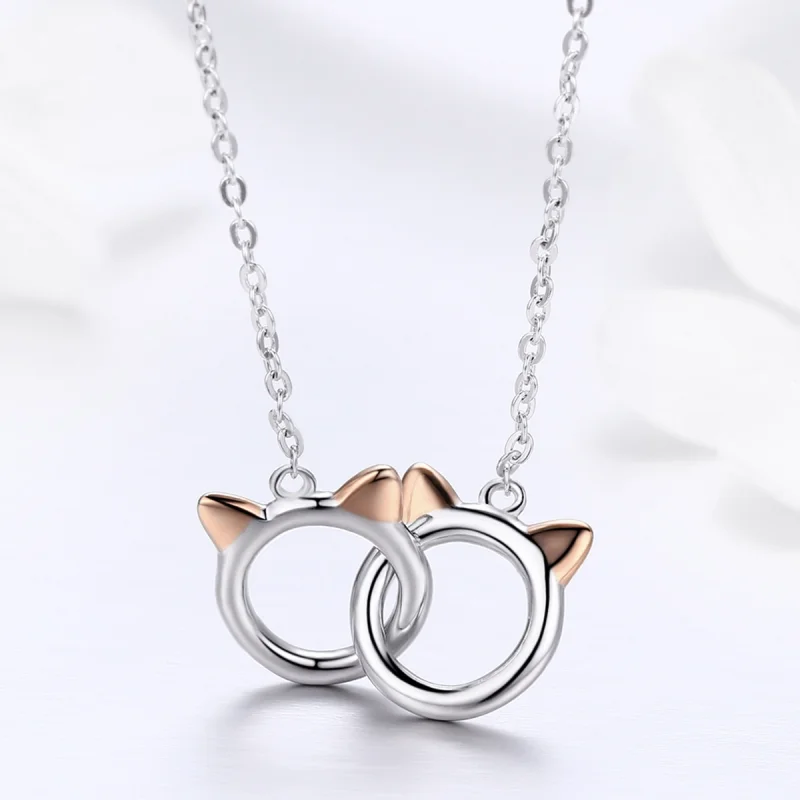 (image for) Pandora Style Silver Pet Cat Necklace - SCN252 - View 5