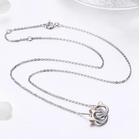 Pandora Style Silver Pet Cat Necklace - SCN252