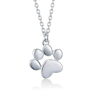 (image for) Pandora Style Silver Pet Paw Pendant Necklace - SCN275-2
