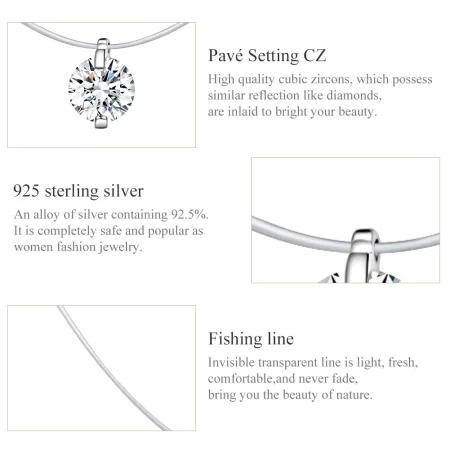 Pandora Style Silver Pure Necklace - SCN332