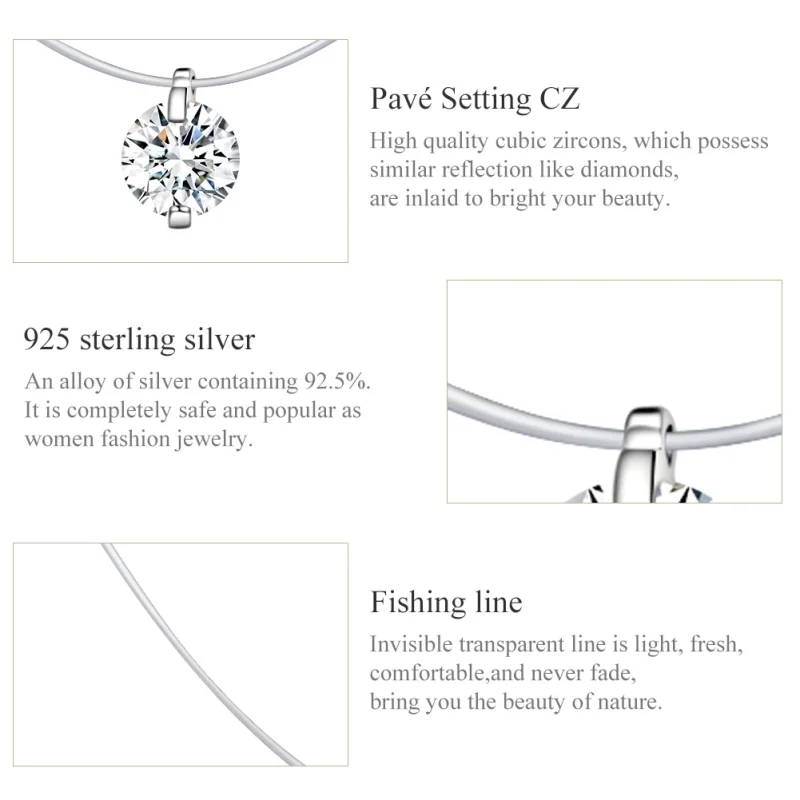 (image for) Pandora Style Silver Pure Necklace - SCN332 - View 3