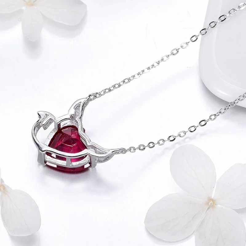 (image for) Pandora Style Silver Red Devil Necklace - SCN286 - View 6