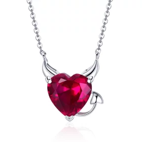 Pandora Style Silver Red Devil Necklace - SCN286