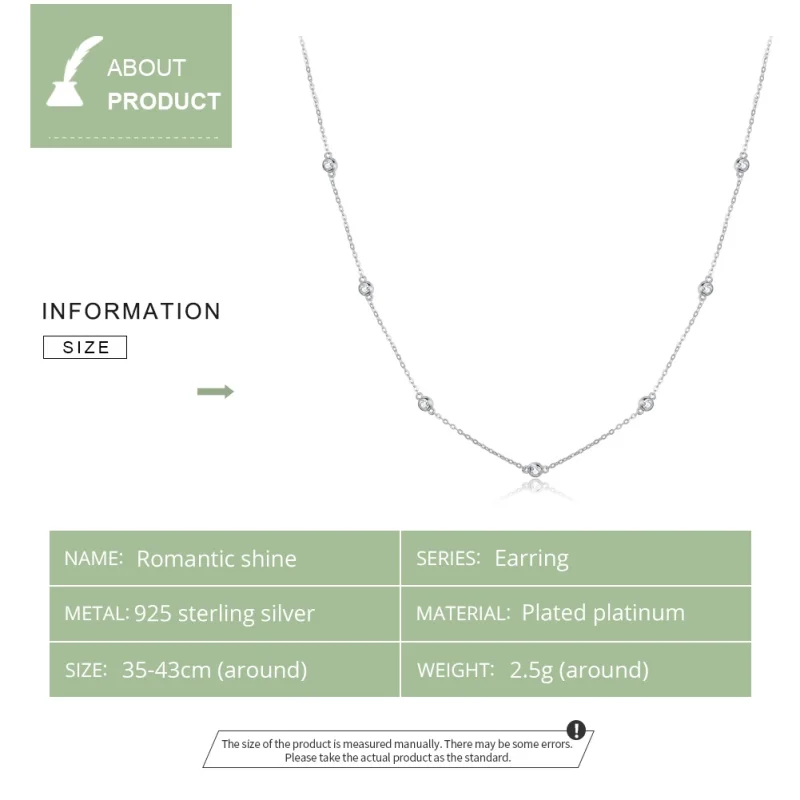 (image for) Pandora Style Silver Romantic Shine Chain Necklace - SCN393 - View 3