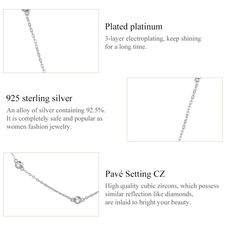 (image for) Pandora Style Silver Romantic Shine Chain Necklace - SCN393 - View 4