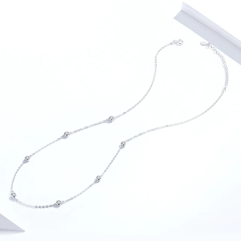 (image for) Pandora Style Silver Romantic Shine Chain Necklace - SCN393 - View 2