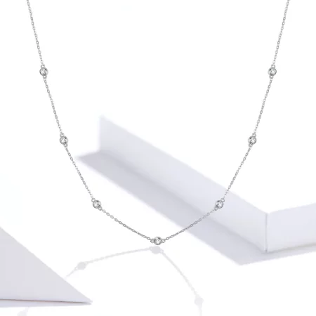 Pandora Style Silver Romantic Shine Chain Necklace - SCN393