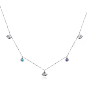 Pandora Style Silver Seashell Pendant Necklace - SCN454 Pandora Style Silver Seashell Pendant Necklace - SCN454