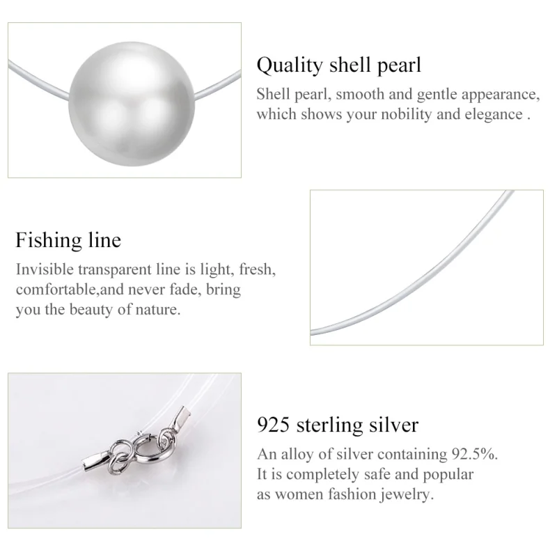 (image for) Pandora Style Silver Shellfish Necklace - SCN372 - View 4