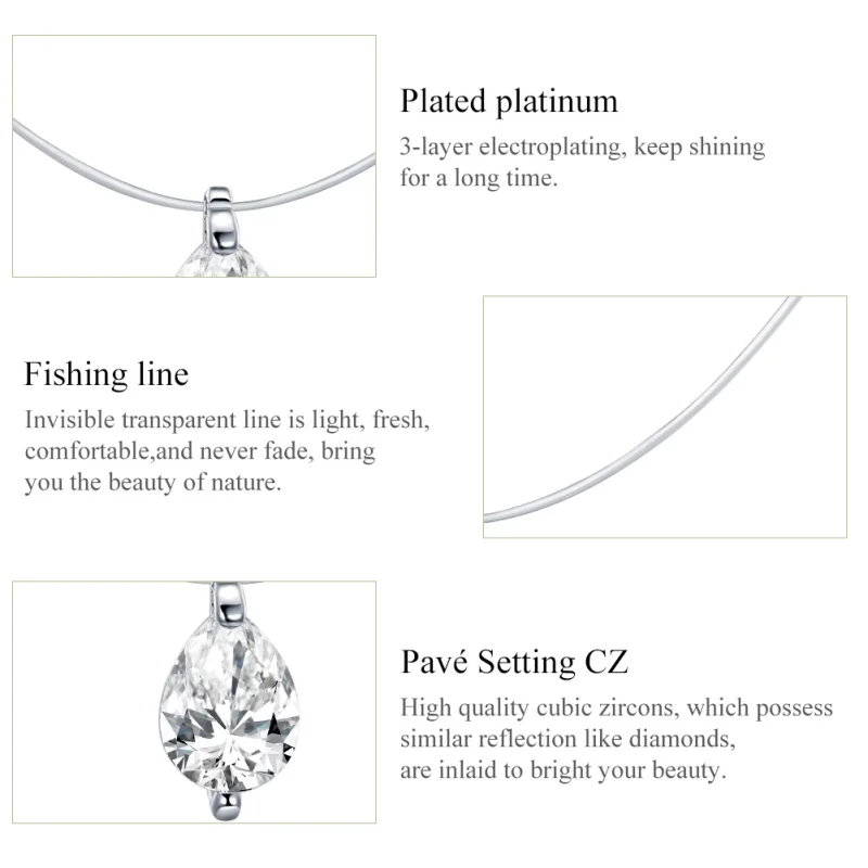 (image for) Pandora Style Silver Shining Life Necklace - SCN332-D - View 4