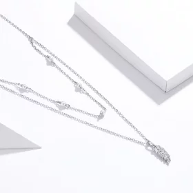 Pandora Style Silver Shiny Wheat Pendant Necklace - BSN208 Pandora Style Silver Shiny Wheat Pendant Necklace - BSN208