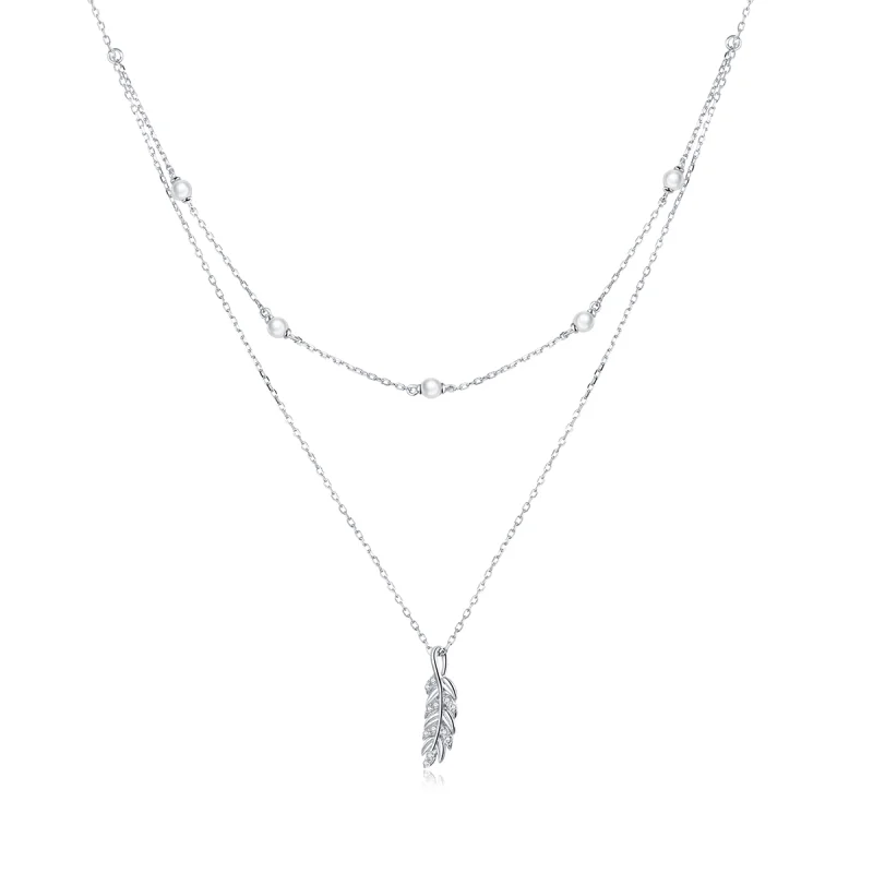 (image for) Pandora Style Silver Shiny Wheat Pendant Necklace - BSN208 - Product Image
