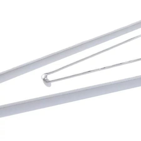 Pandora Style Silver Simple Bean Pendant Necklace - BSN097