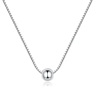 (image for) Pandora Style Silver Simple Bean Pendant Necklace - BSN097