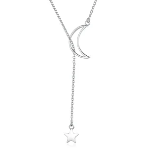 (image for) Pandora Style Silver Star and Moon Fairy Necklace - SCN108