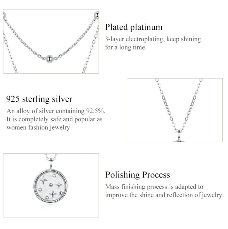 (image for) Pandora Style Silver Starry Necklace - SCN365 - View 4