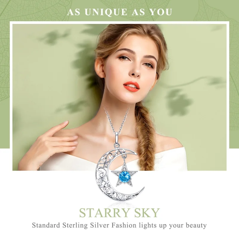(image for) Pandora Style Silver Starry Sky Necklace - SCN278 - View 2