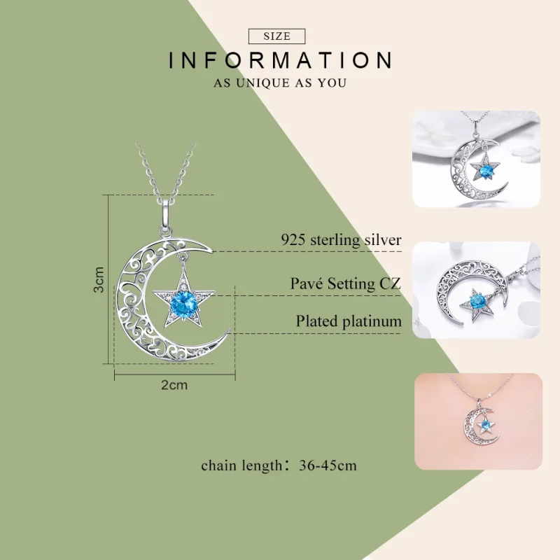 (image for) Pandora Style Silver Starry Sky Necklace - SCN278 - View 3