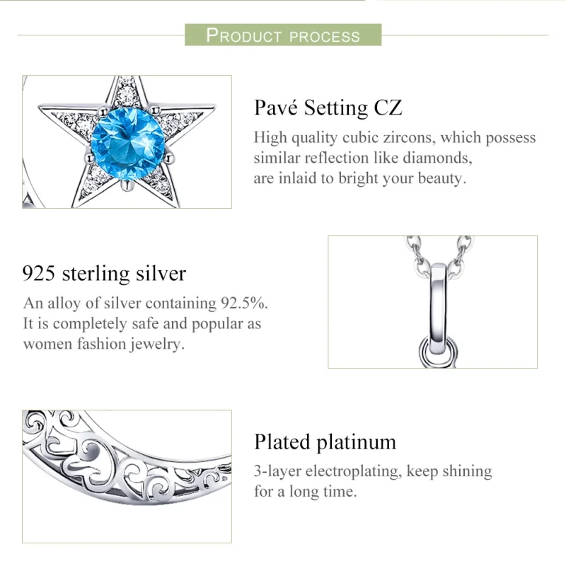 (image for) Pandora Style Silver Starry Sky Necklace - SCN278 - View 4