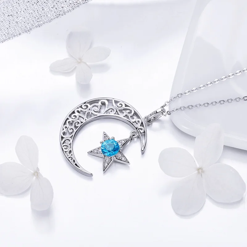 (image for) Pandora Style Silver Starry Sky Necklace - SCN278 - View 5