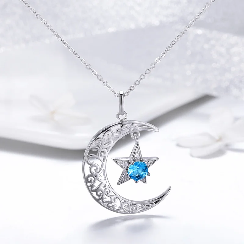 (image for) Pandora Style Silver Starry Sky Necklace - SCN278 - View 7