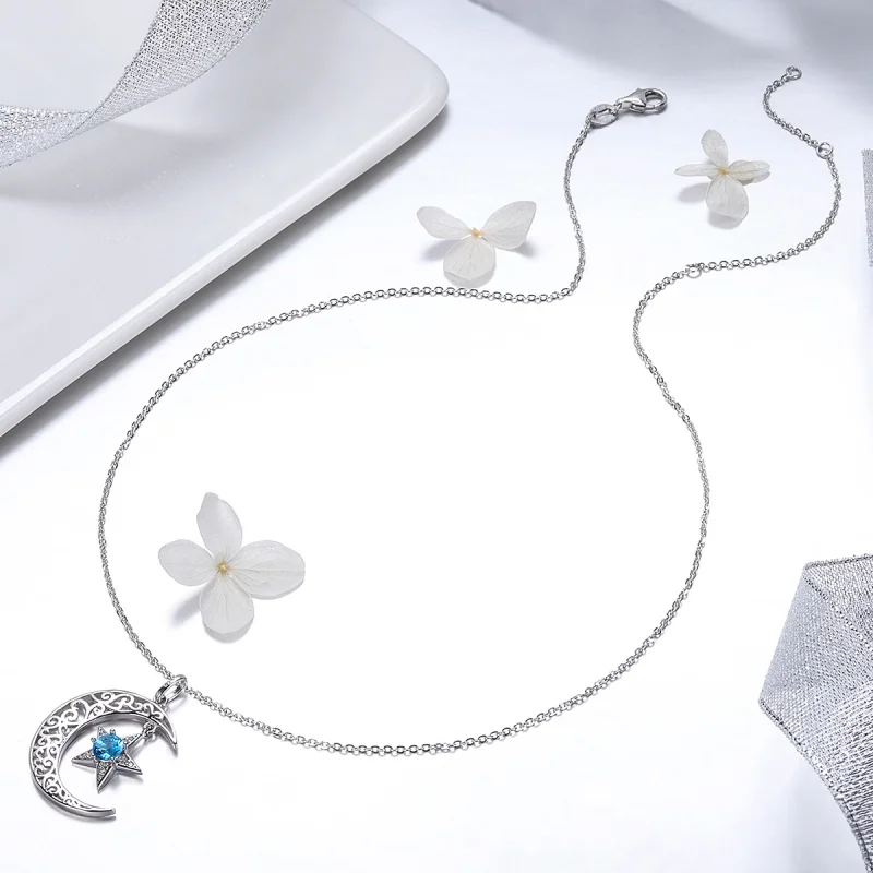 (image for) Pandora Style Silver Starry Sky Necklace - SCN278 - View 8