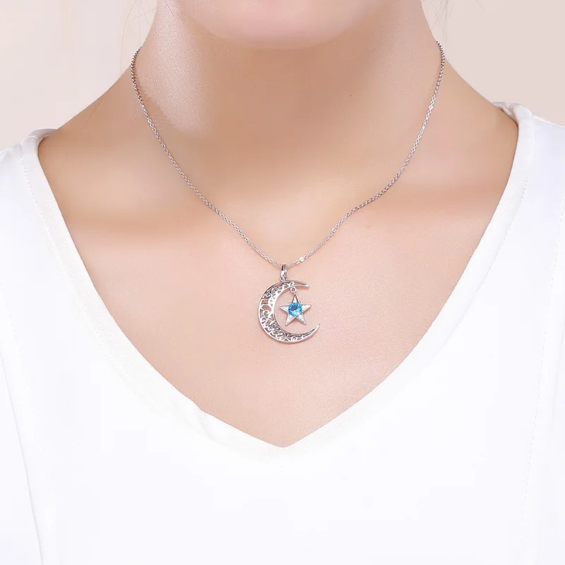 (image for) Pandora Style Silver Starry Sky Necklace - SCN278 - View 9