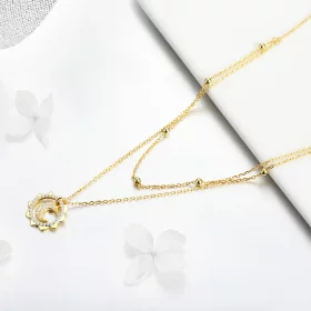 Pandora Style Silver Sun & Moon Necklace - SCN305 Pandora Style Silver Sun & Moon Necklace - SCN305