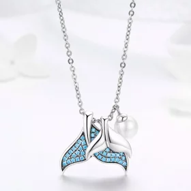Pandora Style Silver Tears From Mermaid Necklace - SCN309 Pandora Style Silver Tears From Mermaid Necklace - SCN309