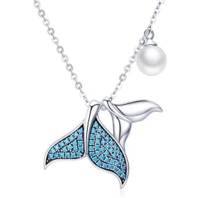 Pandora Style Silver Tears From Mermaid Necklace - SCN309 Pandora Style Silver Tears From Mermaid Necklace - SCN309