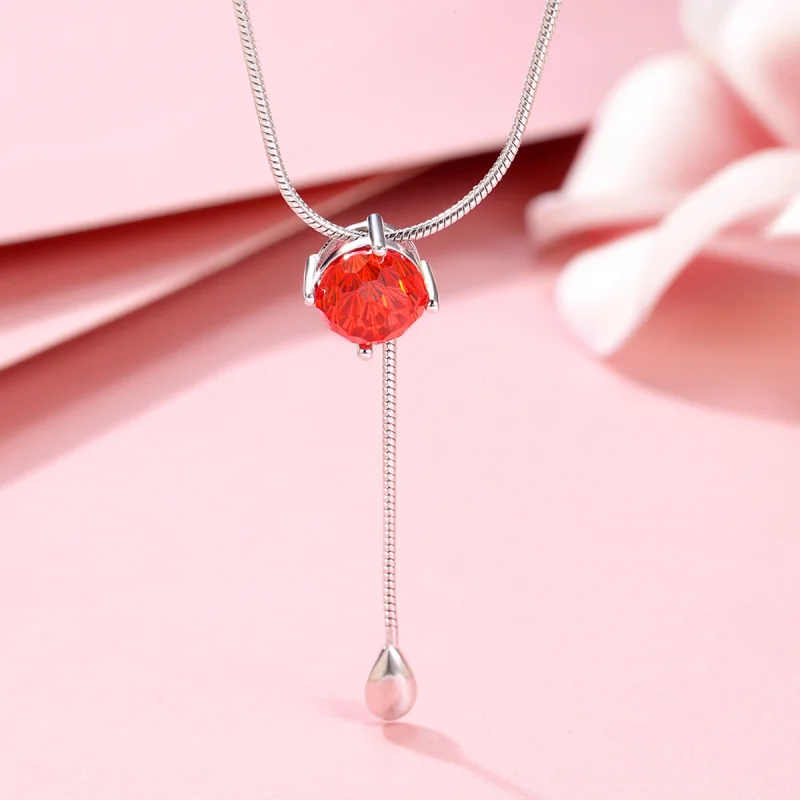 (image for) Pandora Style Silver Tears of Love Necklace - SCN182 - View 4