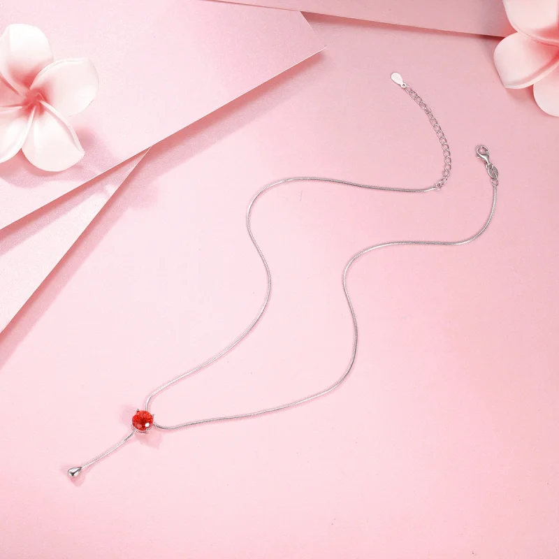 (image for) Pandora Style Silver Tears of Love Necklace - SCN182 - View 5