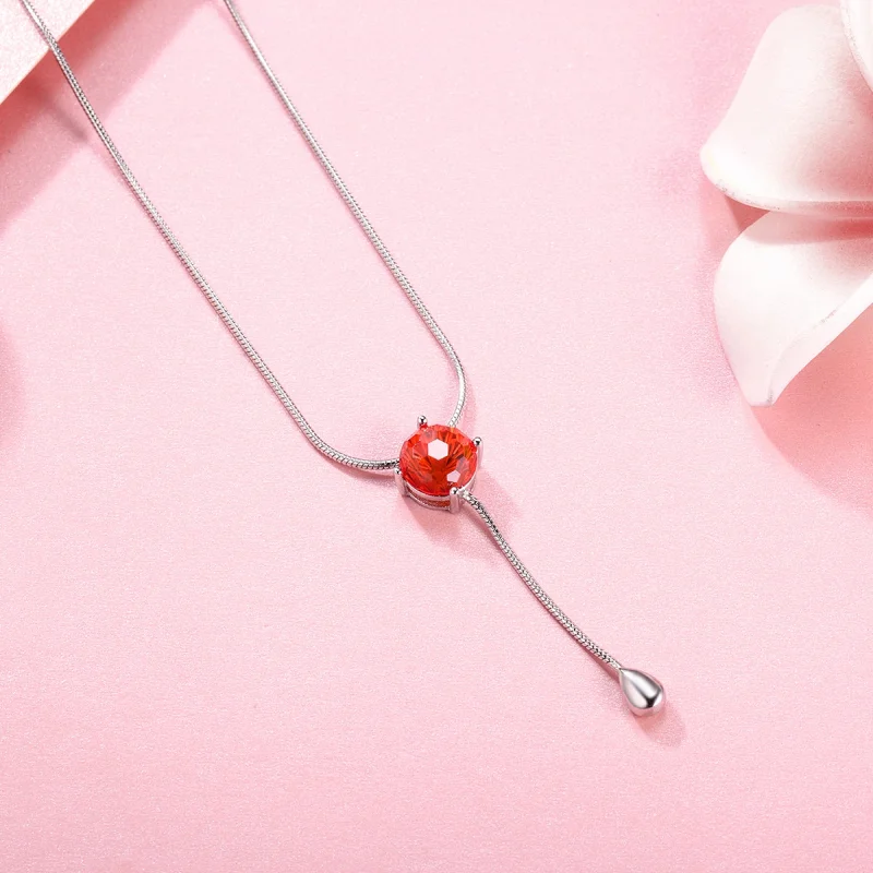 (image for) Pandora Style Silver Tears of Love Necklace - SCN182 - View 6