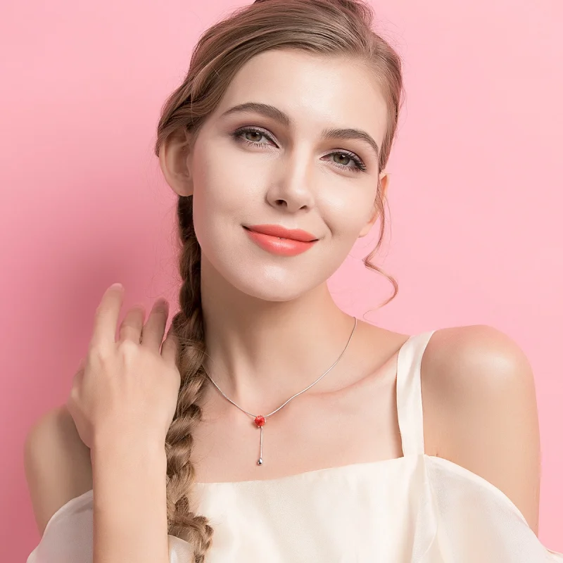 (image for) Pandora Style Silver Tears of Love Necklace - SCN182 - View 7