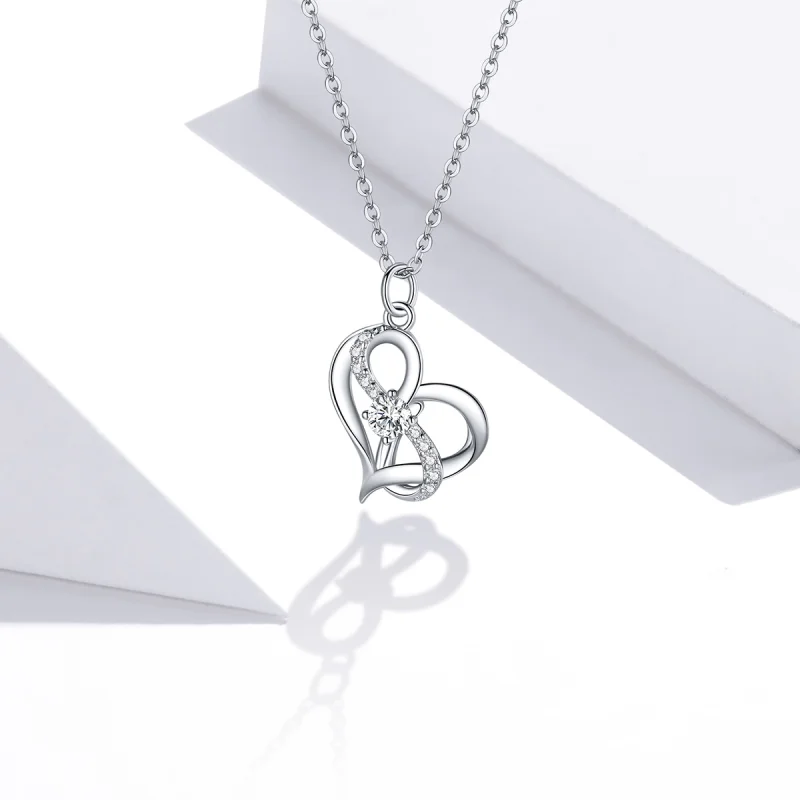 (image for) Pandora Style Silver Together forever Pendant Necklace - SCN442 - View 5