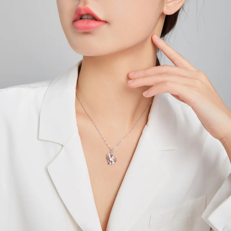 (image for) Pandora Style Silver Together forever Pendant Necklace - SCN442 - View 8