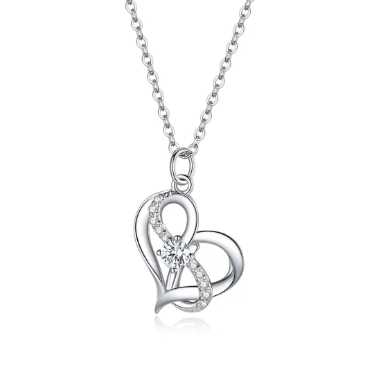 Pandora Style Silver Together forever Pendant Necklace - SCN442