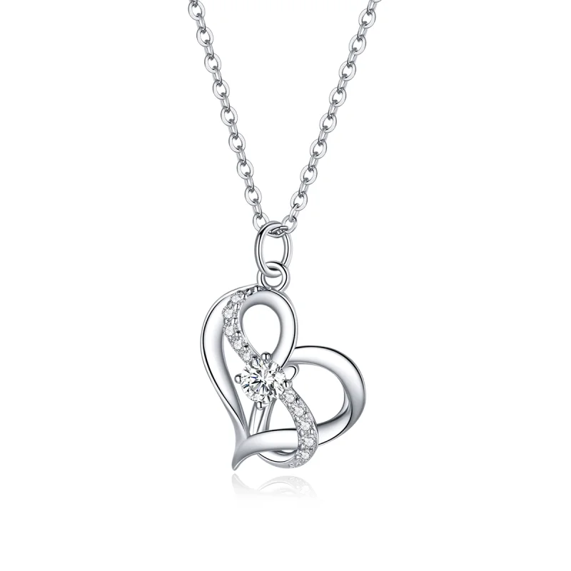 (image for) Pandora Style Silver Together forever Pendant Necklace - SCN442 - Product Image