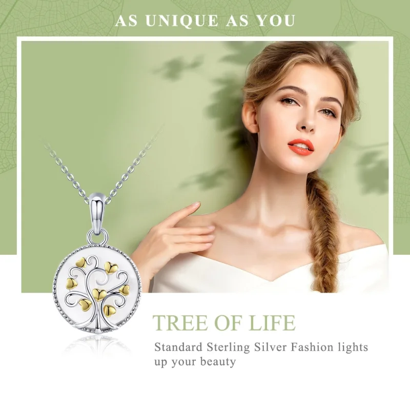 (image for) Pandora Style Silver Tree of Life Necklace - SCN296 - View 2