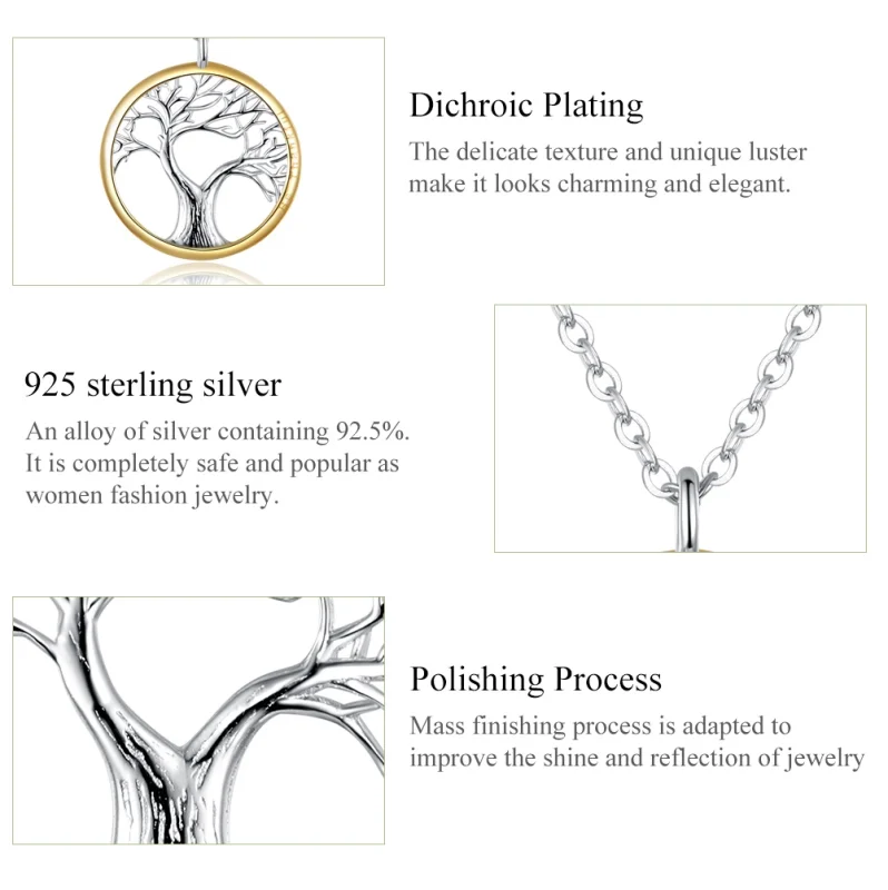 (image for) Pandora Style Silver Tree of Life Necklace - SCN367 - View 4