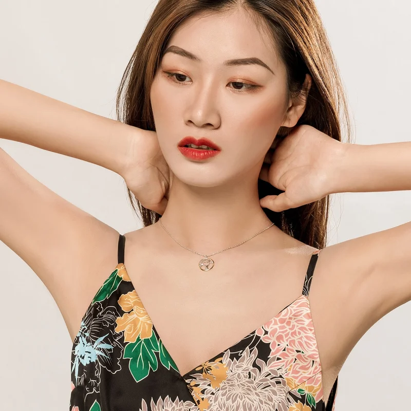 (image for) Pandora Style Silver Tree of Life Necklace - SCN367 - View 9