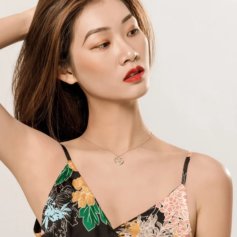 (image for) Pandora Style Silver Tree of Life Necklace - SCN367 - View 10