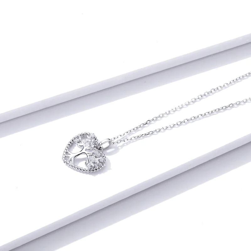 (image for) Pandora Style Silver Tree of Life Pendant Necklace - BSN176 - View 2